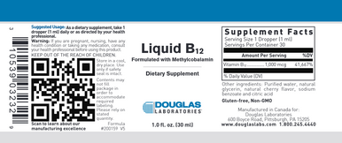 Douglas Labs Liquid B12 w Methylcobalamin
