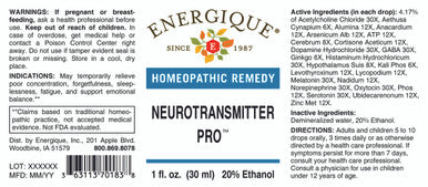 Energique NEUROTRANSMITTER PRO 1 oz