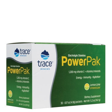 Trace Minerals Stamina Pwdr NGMO Lemon 30pk