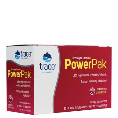 Trace Minerals Stamina Pwdr NGMO Rasp 30 pk