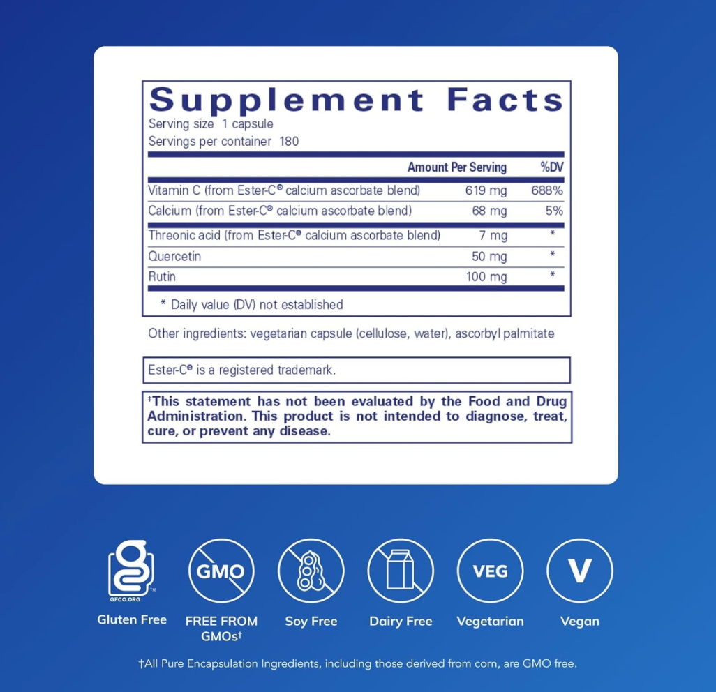 Ester-C (formerly Essential-C) & Flavonoids 180 caps