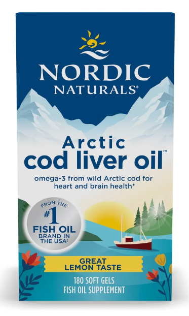 Arctic Cod Liver Oil 180 Soft Gels (Lemon)