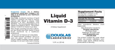 Douglas Labs Liquid Vitamin D3 30 ML