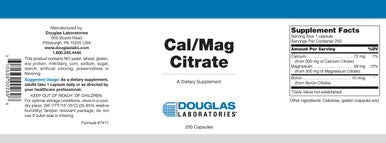 Douglas Labs Cal/Mag Citrate 250
