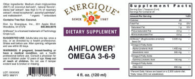 Energique AHI FLOWER Omega 3-6-9 4 oz