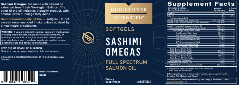 Sashimi Omega Salmon Fish Oil Capsules