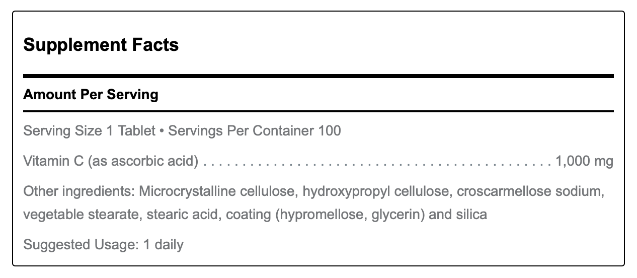 Douglas Labs Natural C 1000 mg 100