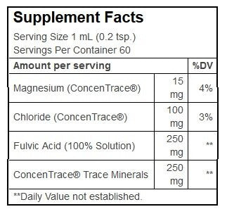 Trace Minerals Ionic Fulvic Acid 2oz