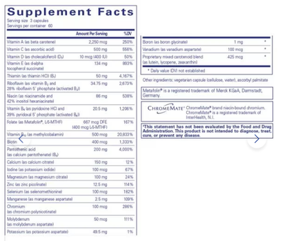 Nutrient 950 without Iron (180 caps)