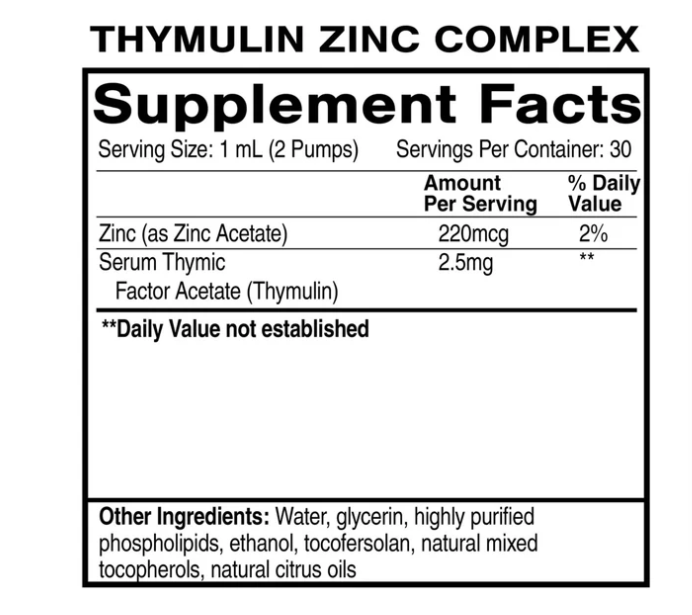 Quicksilver Thymulin Zinc Complex
