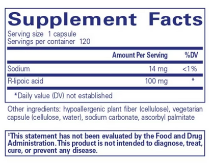 R-Lipoic Acid (Stabilized) 100mg (120)